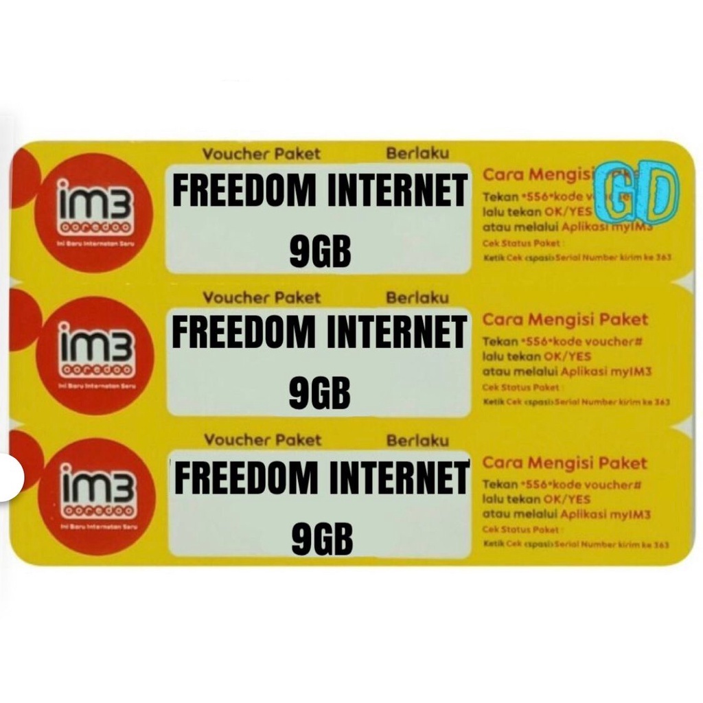 VOUCHER INDOSAT FREEDOM INTERNET 9GB