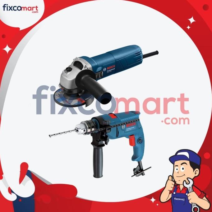 Paket Bor Dan Gerinda / Gurinda Bosch Gsb 550 + Bosch Gws 060 Termurah