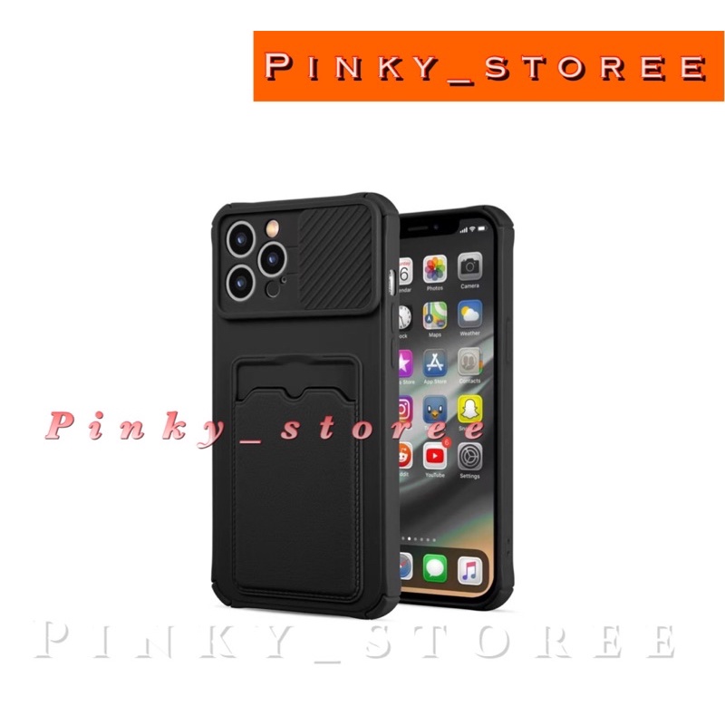 CASING IPHONE 14/ 14PRO/ 14PRO MAX/ 14PLUS/ IPHONE 6/ 6PLUS/ IPHONE 7/ 7PLUS/ IPHONE 8/ 8PLUS/ X/ XS/ XR/ IPHONE 11/ 11PRO/ 11PRO MAX/ IPHONE 12/ 12PRO/ 12PRO MAX/ IPHONE 13/ 13PRO/ 13PRO MAX/ SOFTCASE SLIDE CAMERA PLUS SLIDE SLOT CARD HOLDER