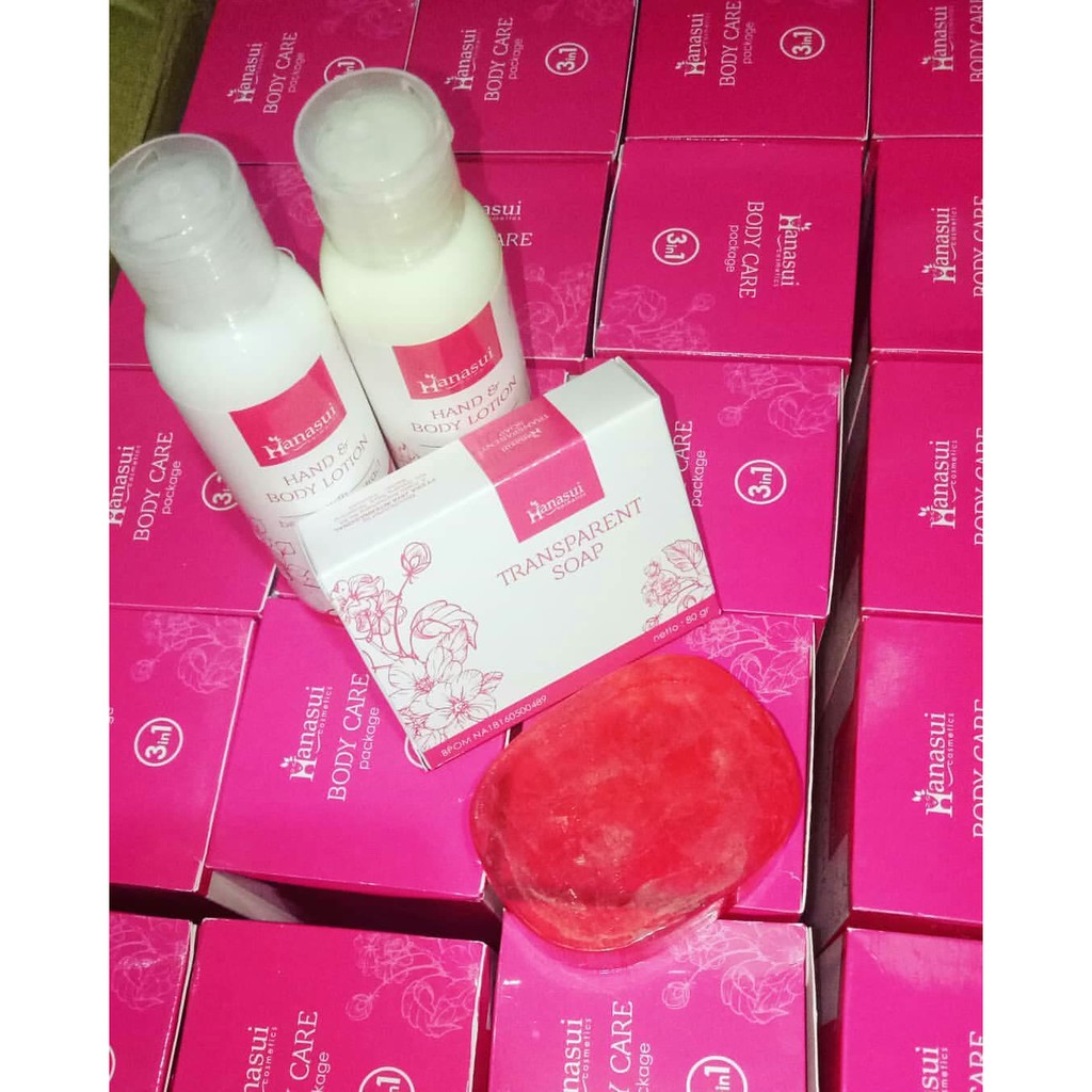 [ORI] HANASUI BODY CARE 3in1 Paket Lengkap untuk Perawatan Kulit Lebih Cerah Seketika | BPOM