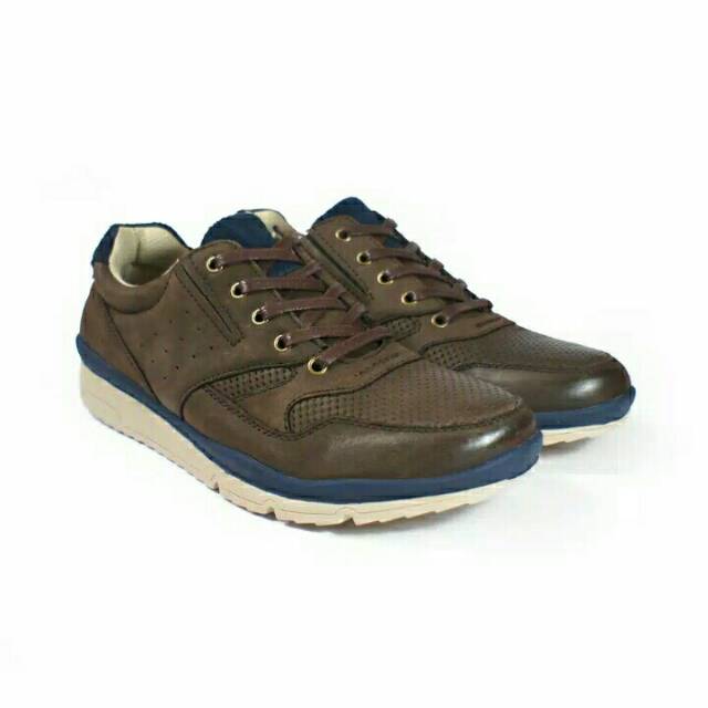 ADELAINE SHOES - Sepatu Sneakers Pria Casual Jim Joker Original DALE 2CA Coffee