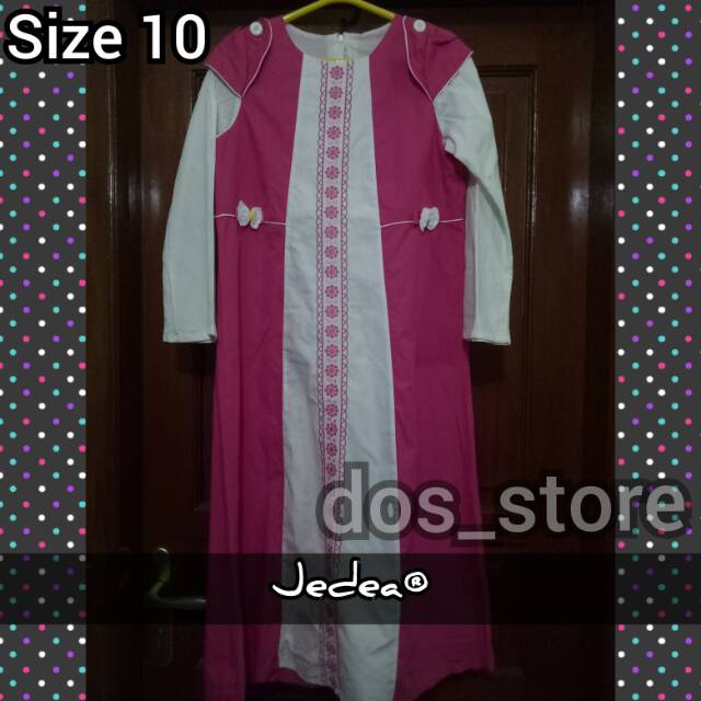 Gamis anak full katun HQ branded jedea [preloved]