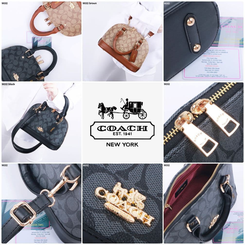 COD ❤️ Tas Wanita Limited Coach Alma Top Handle In Signature Canvas Premium Import Kulit