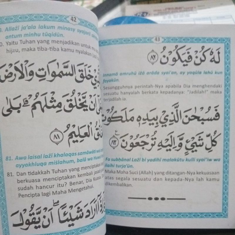 buku surat yasin dan tahlil 144 halaman (12×16cm)