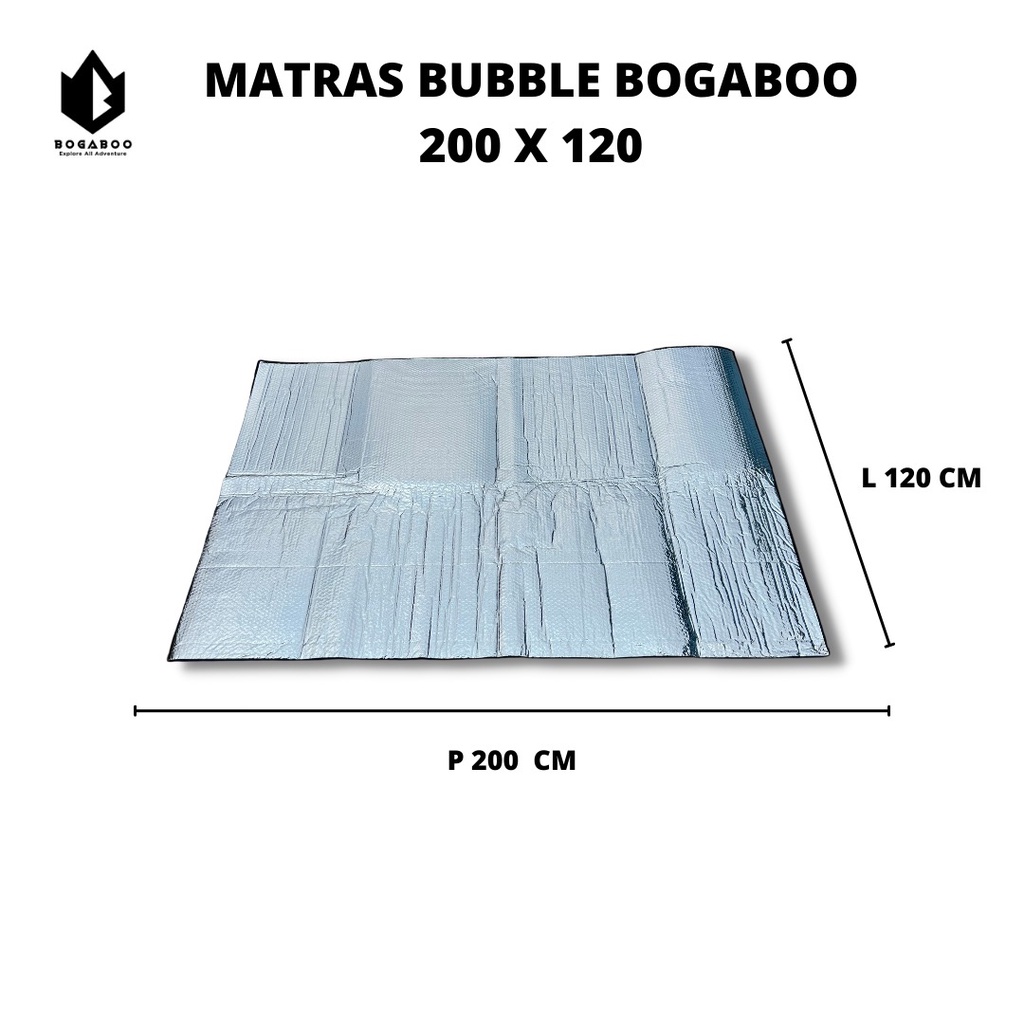 Matras Bubble Bogaboo 200 x 120 CM - Matras Double - Matras Foil Double Side - Matras Allumunium Bubble Tebel - Matras ALU