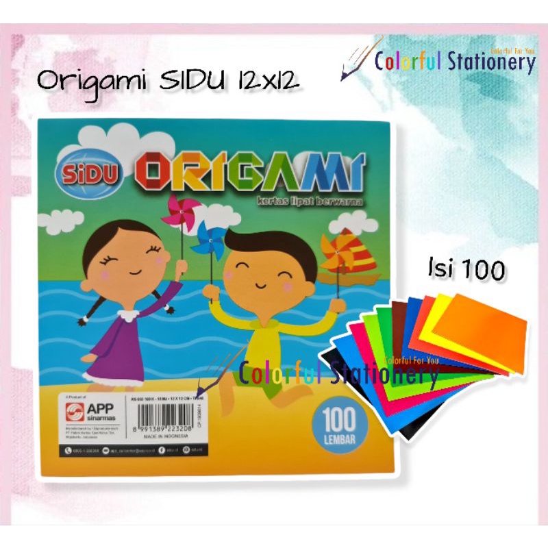 

Origami / Kertas Warna SIDU 12 X 12 Cm (100 Lembar)
