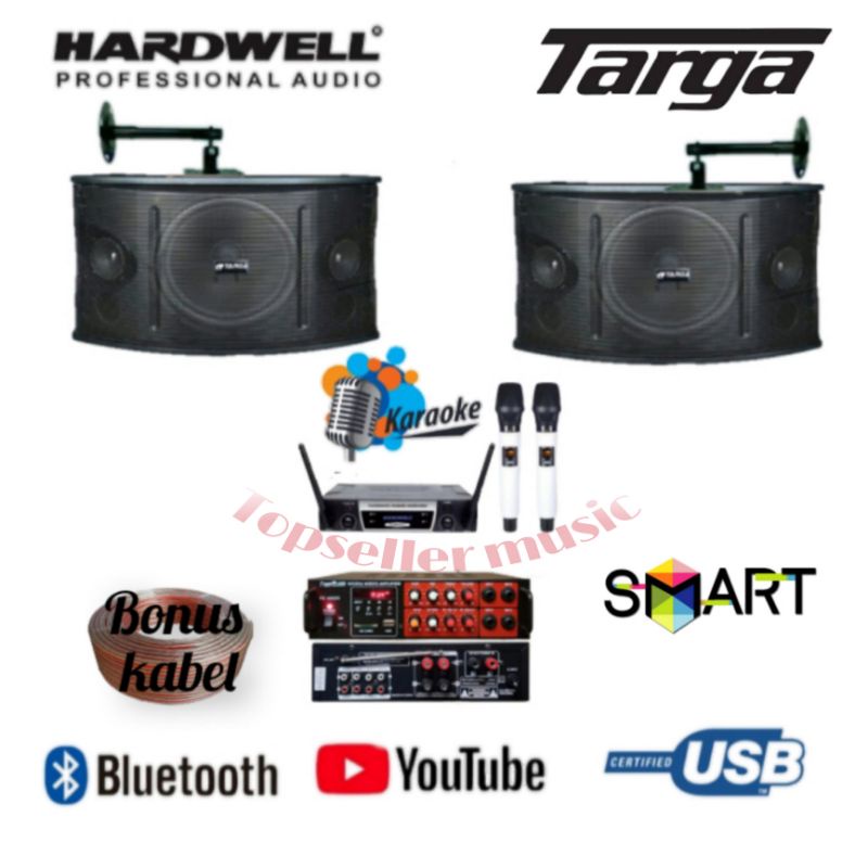 Jual Paket Sound System Karaoke Targa 10inch Ampli Bluetooth Mic