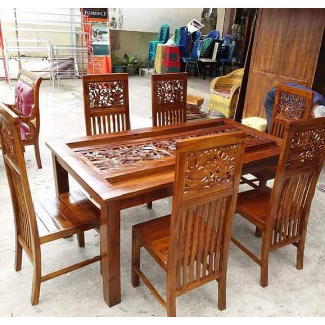 Kursi makan balero kayu jati jepara kursi makan minimalis