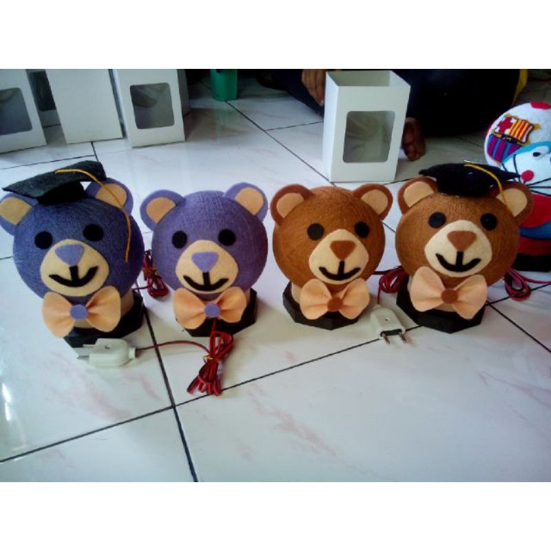 lampion benang lampion karakter lampu dari benang lampu teddy bear