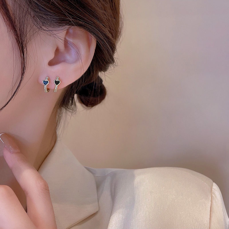 Anting Tusuk Sterling silver 925 Model Hati Kecil Mewah Untuk Wanita