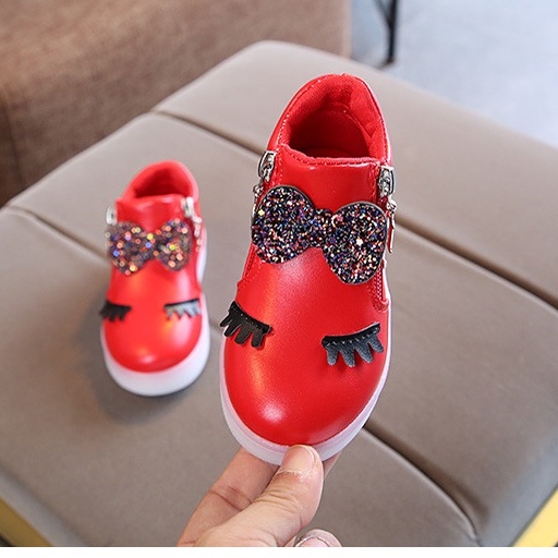 CHUBBI 2 Sepatu Sneaker Anak Perempuan Lampu LED Import