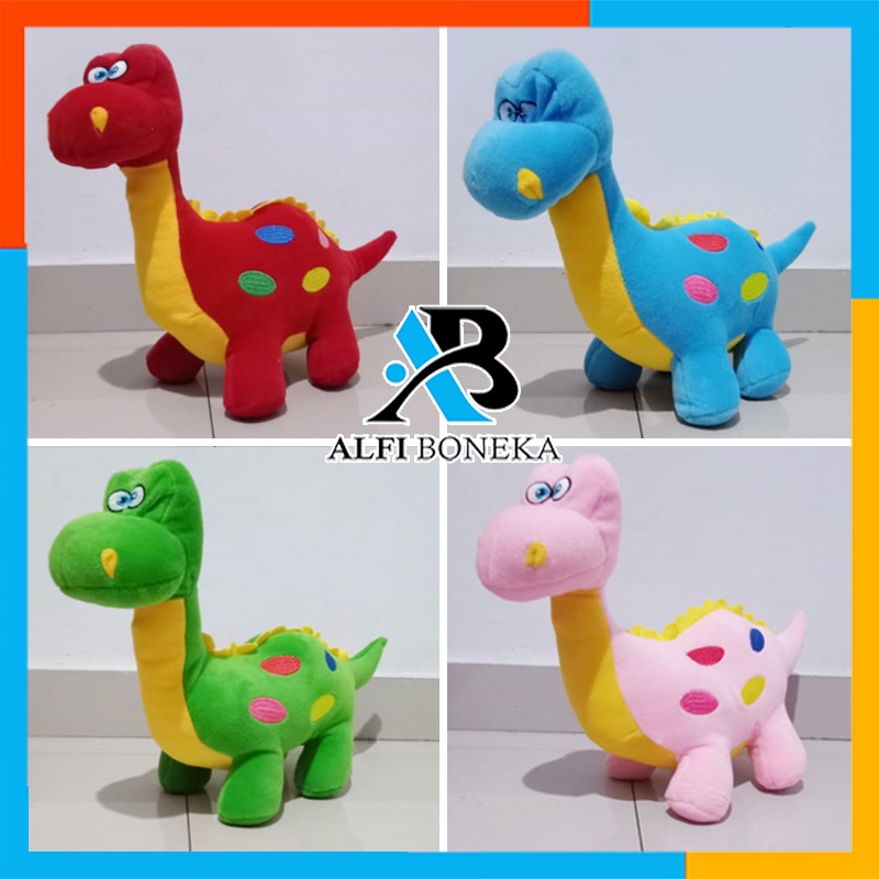 Boneka dinosaurus Dino lucu Brontosaurus Banyak Pilihan Warna Panjang 45cm