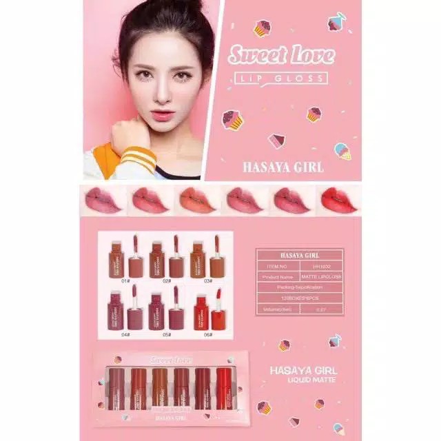 (CYBER) COD LIPCREAM HASAYA GIRL H1032 TERLARIS DAN TERMURAH (PERPCS)