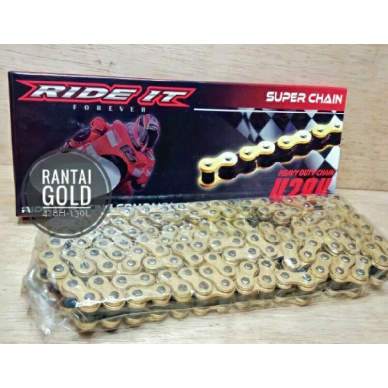 RANTAI RANTE MOTOR RIDE IT 428-128 GOLD