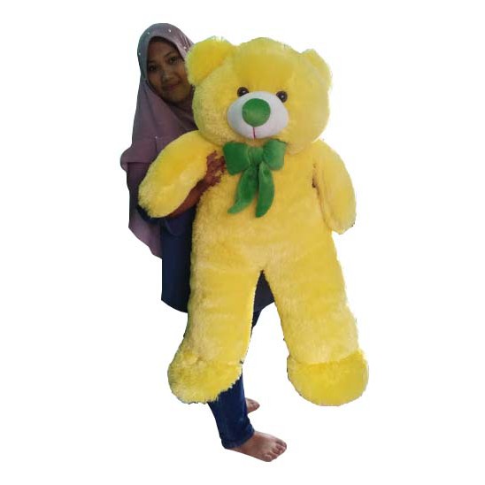 Boneka jumbo 1 meter variasi  warna kuning lemon dan hijau cerah