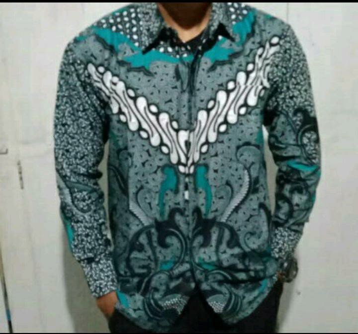 Kemeja Batik Pria Lengan Panjang Motif Terbaru Buar Seragam Kerja Kondangan Harian Sarimbit Dll