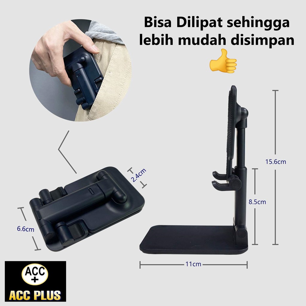 HOLDER HP BAHAN STAINLESS STAND UNIVERSAL FOLDING DESKTOP SK23