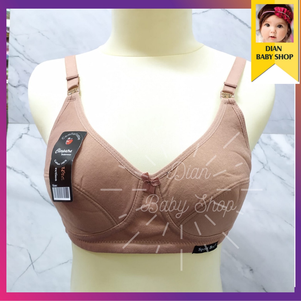 BH Sport | Bra Wanita Dewasa CLEOPATRA | Cup Sedang Size 34-42 | Kait 2 | Tanpa Kawat | Tanpa Busa.