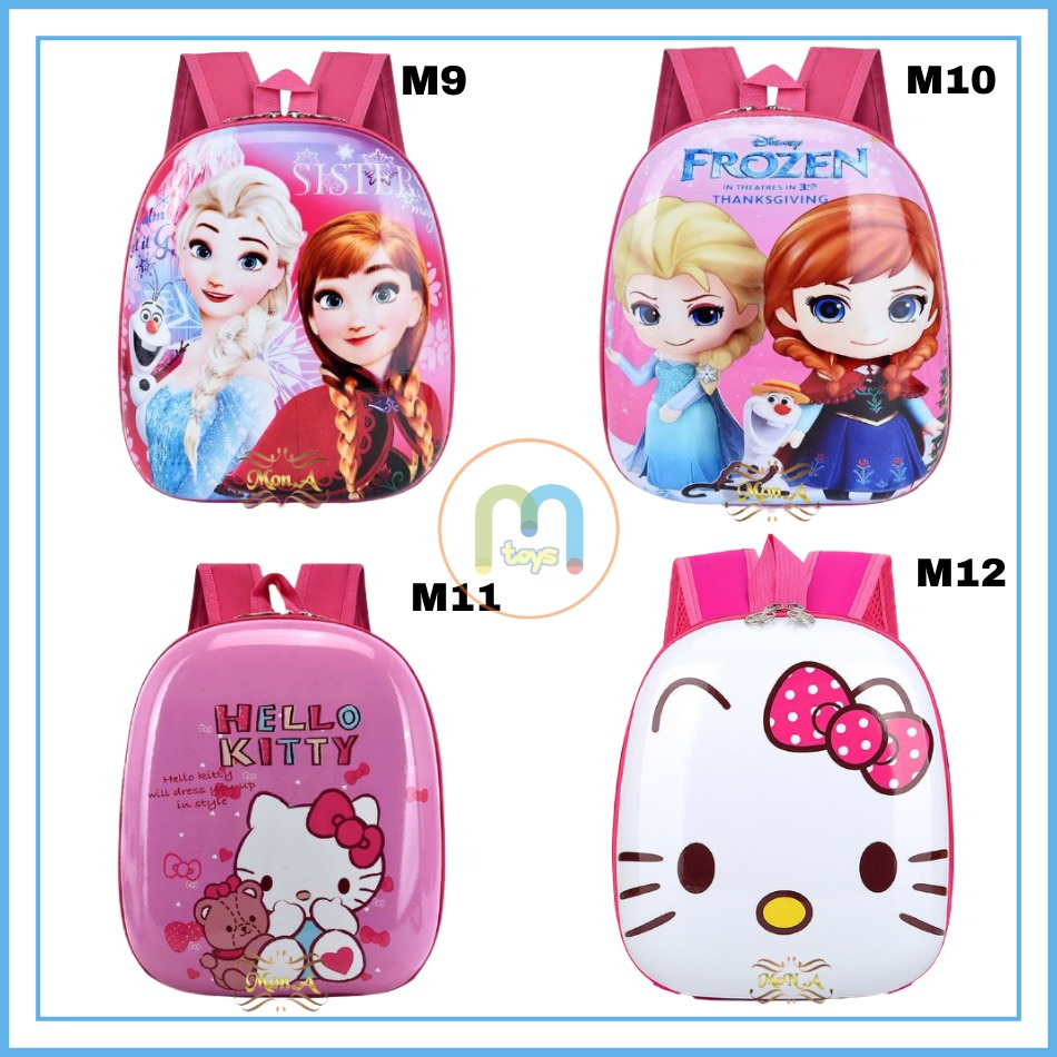 Tas Sekolah Anak Import- Ransel Telur Sekolah Anak TK / PAUD Motif Karakter - Cartoon Perempuan