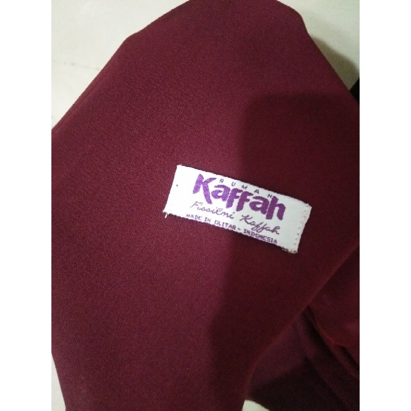 PRELOVED LONG KHIMAR " RUMAH KAFFAH " FREE CADAR TALI