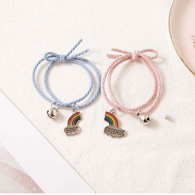 (2 pcs)kartun lucu gelang couple busana sederhana gaya Korea