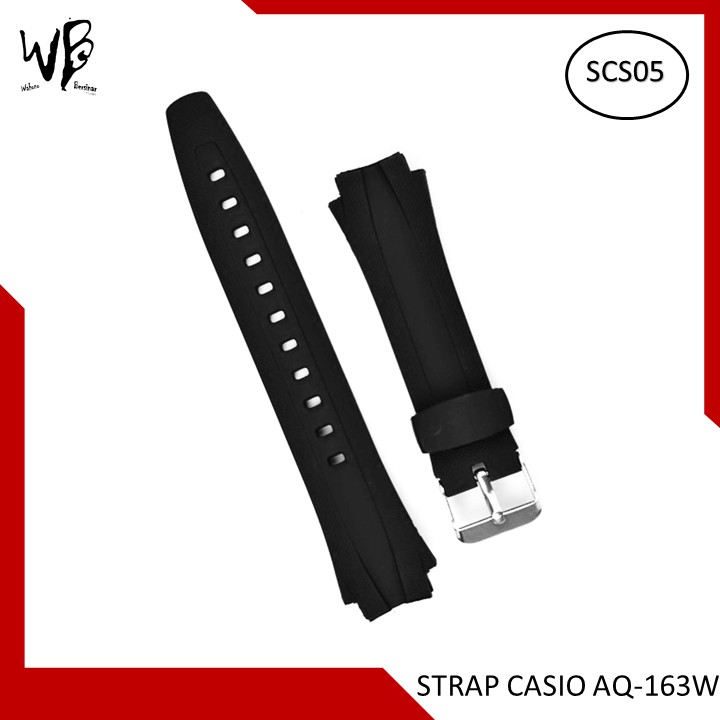 Strap watch jam casio Aq-163w Casio Aq-163w casio Rubber