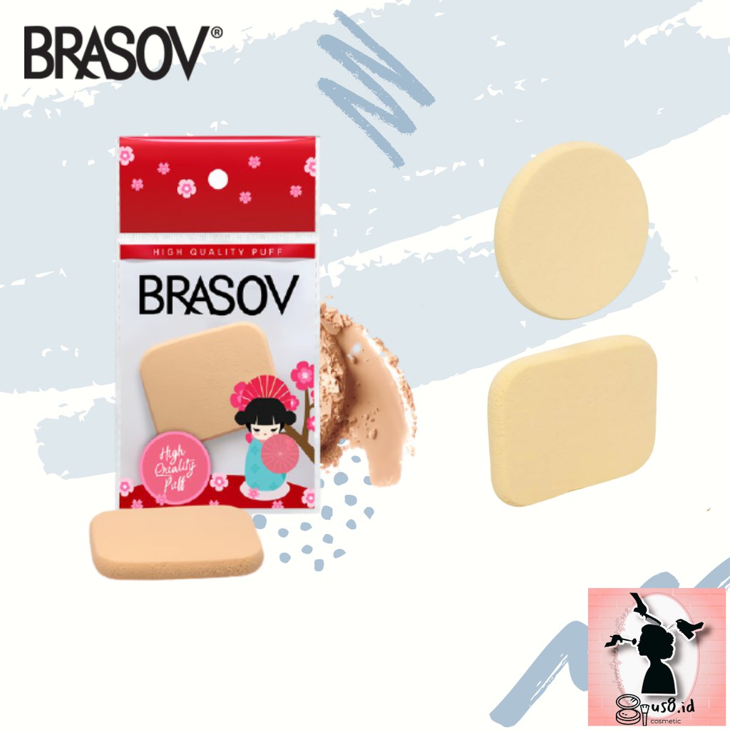 BRASOV Spons Bedak / Foundation 1 Pcs Sponge Puff Make Up Tools Fondation Powder Kotak Bulat XX-CT