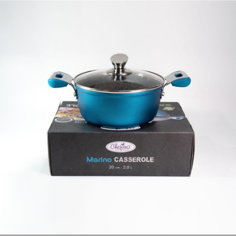 CHEFINA Marino Casserole Premium Anti Lengket Bahan Marble 20Cm