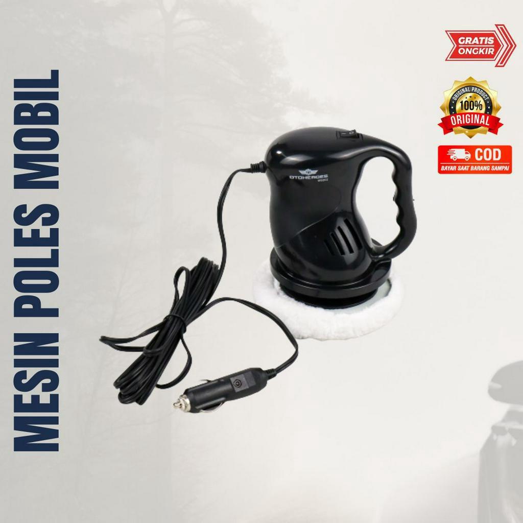 Mesin Poles Mobil - Alat Car Polishing Waxing Machine 12V 40W Plug Rokok Mobil Low Watt