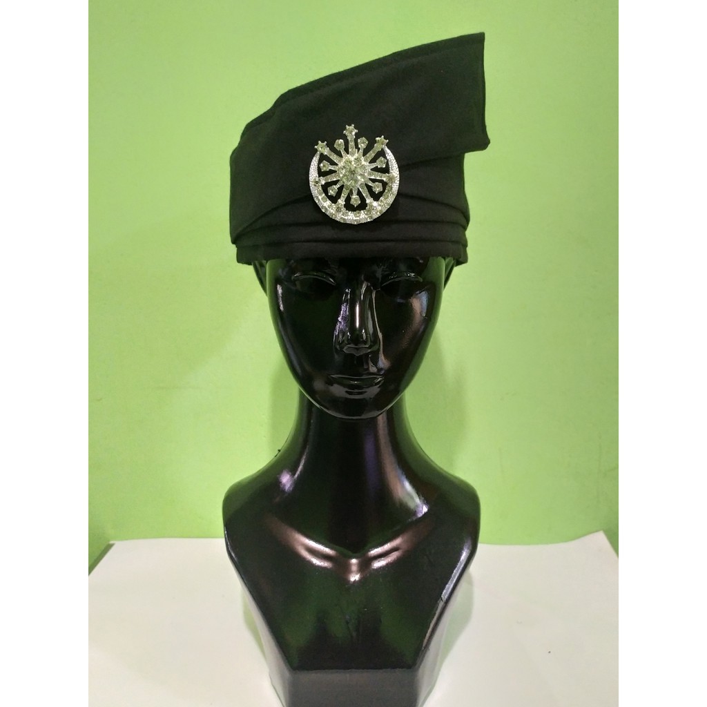 TANJAK/TENGKOLOK/DESTAR HITAM POLOS MELAYU  | IKAT KEPALA MELAYU PREMIUM