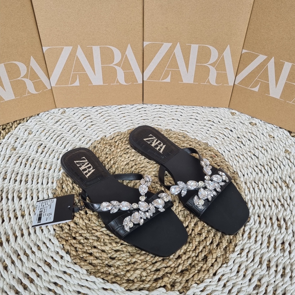 SANDAL ZR WANITA FLAT DIAMOND CROCO SANDAL WANITA