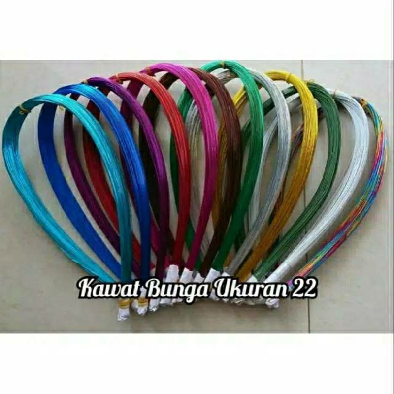 500 Gram Kawat Bunga Ukuran 22 Kawat bunga Stoking Kawat Bonsai Kawat Hias Stoking Kawat Bunga Metal