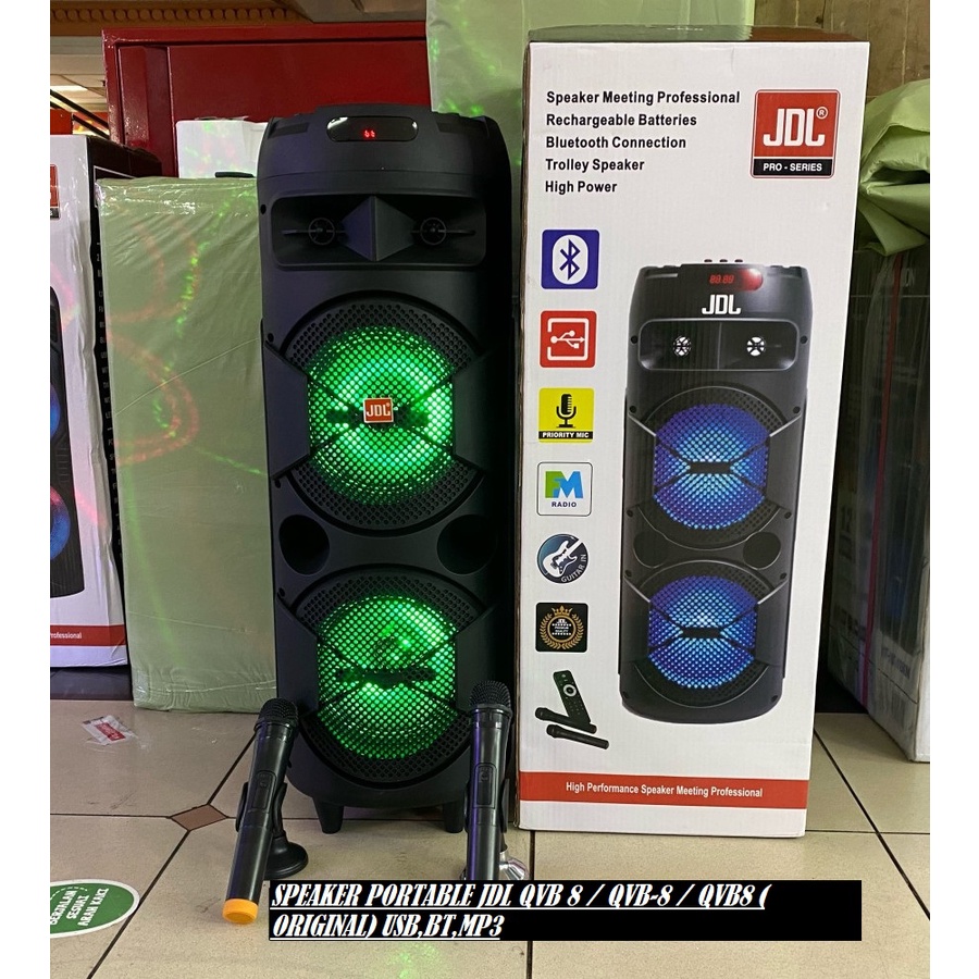 SPEAKER PORTABLE JDL QVB 8 / QVB-8 / QVB8 ( ORIGINAL) USB,BT,MP3