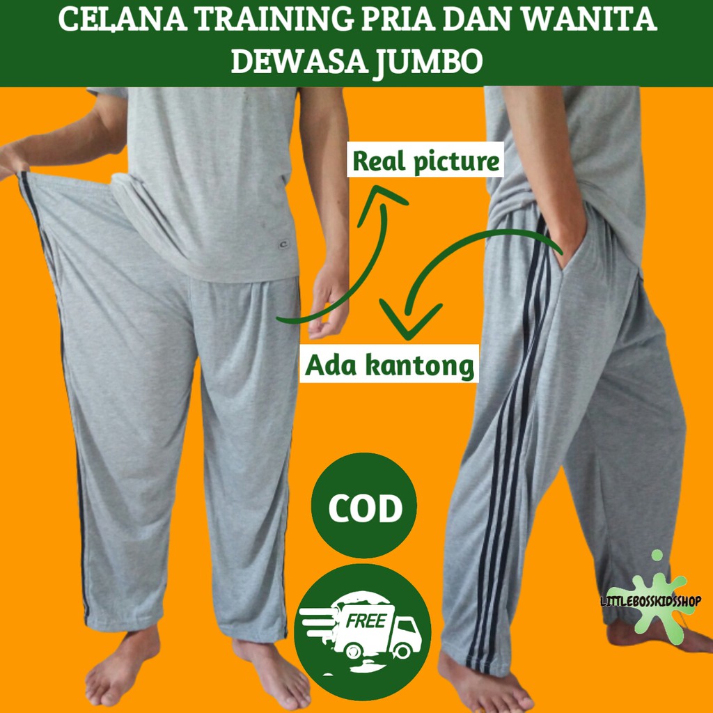 CELANA PANJANG TRAINING PRIA DEWASA JUMBO/CELANA OLAHRAGA/CELANA TIDUR