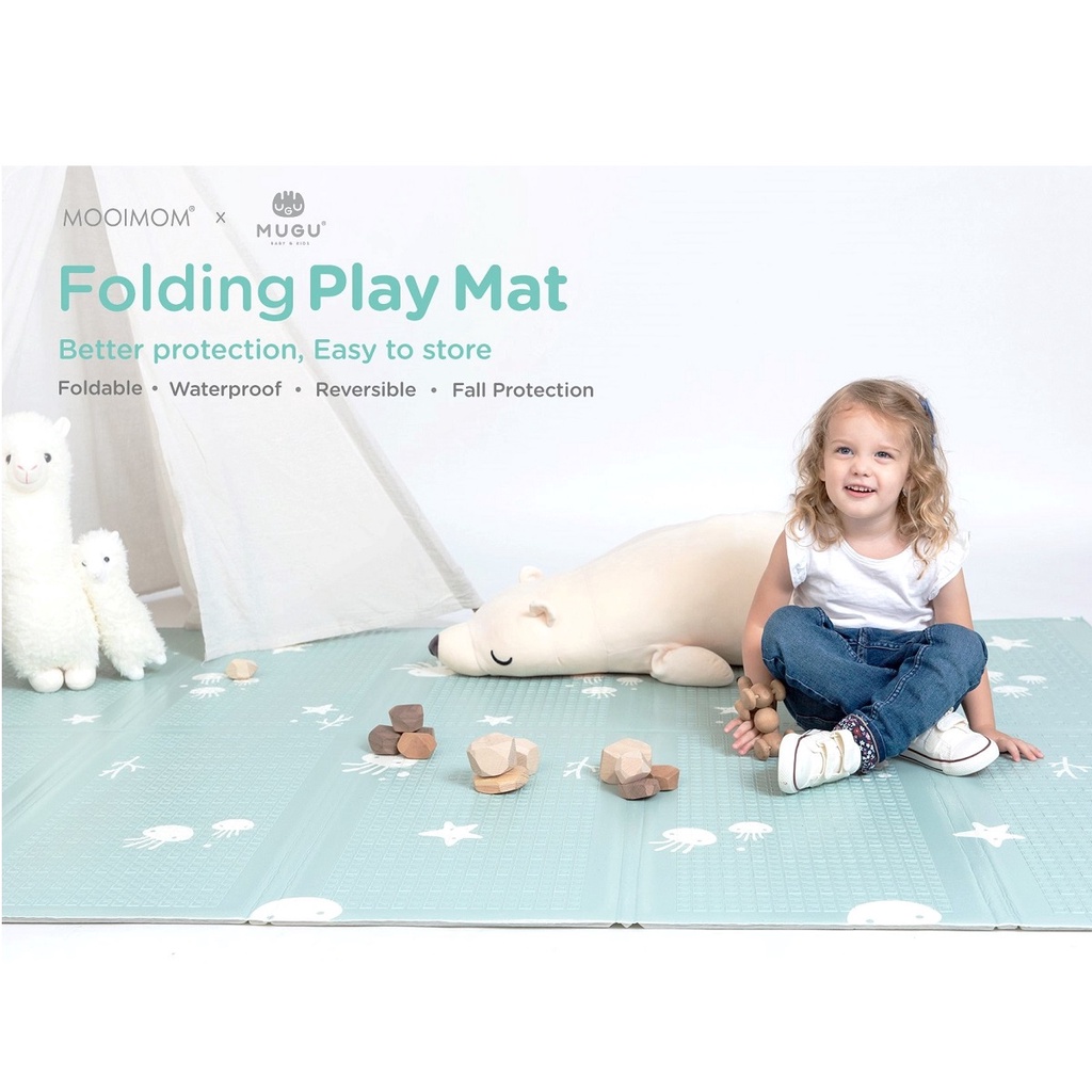 Mugu Folding Play Mat by Mooimom Alas Main Anak Empuk Playmat