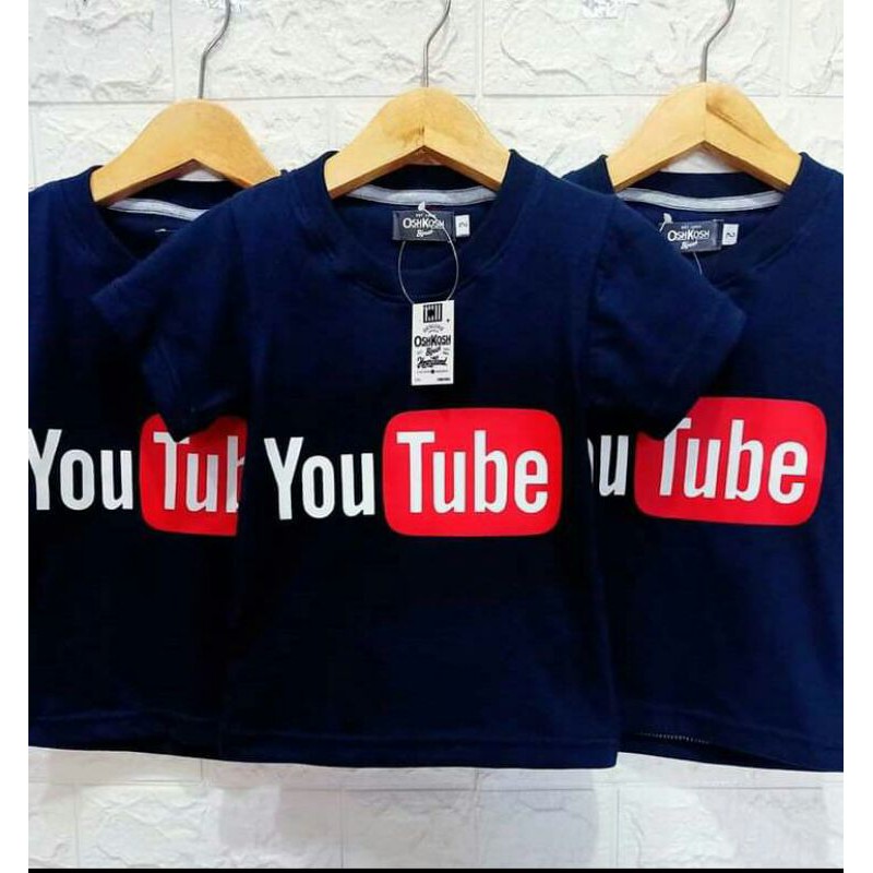 Kaos Oshkosh Pendek Youtube Navy 6 bulan-13 thn