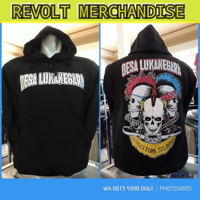 hoodie desa lukanegara (street punk), hoodie band punk, hoodie band desa lukanegara, hoodie punk