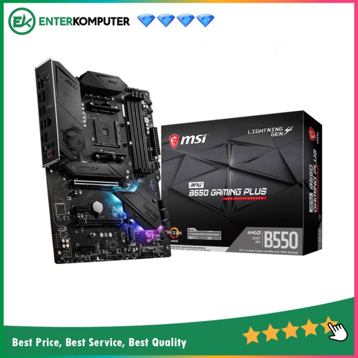 MSI MPG B550 Gaming Plus (AM4, AMD Promontory B550, DDR4, USB3.2, SATA3)