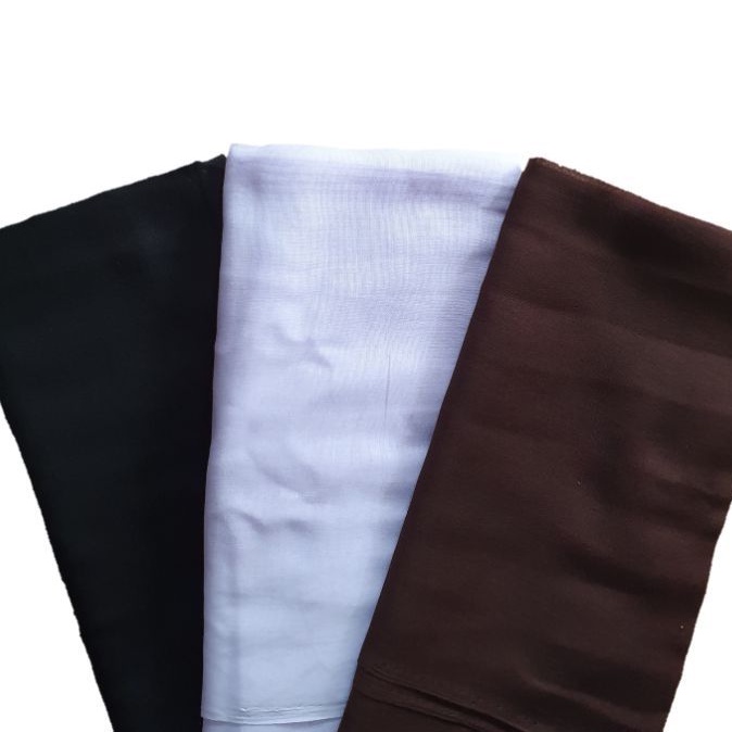 Kerudung Sekolah Paris Segiempat Putih Cokelat Hitam Varisha Premium Murah