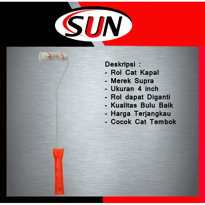 Kuas Rol Cat Tembok 4  Inch Kecil Kapal