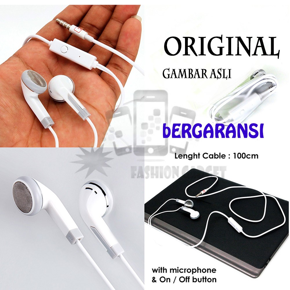 MH123 OPPO Handsfree Oppo ORIGINAL Headset Oppo Ori Handfree Earphone MIC Stereo GARANSI