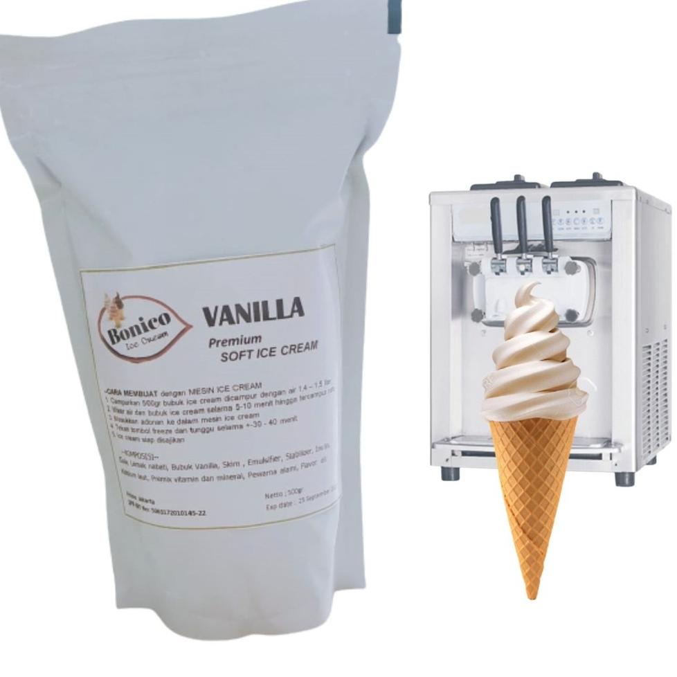 

GRATIS ONGKIR BONICO VANILLA SOFT ICE CREAM POWDER 500gr PREMIUM RESTO bubuk es krim mesin VANILA cone frizco 2597 ㅙ