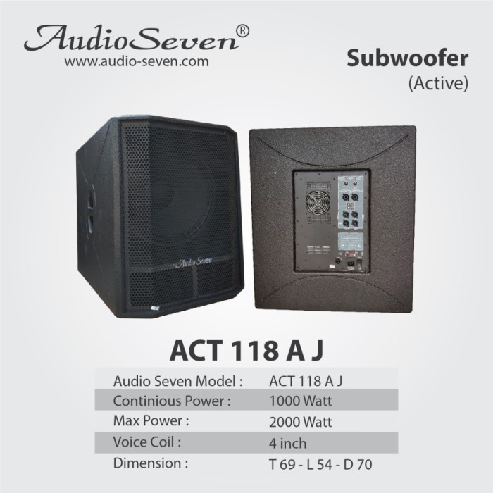 Speaker Subwoofer Aktif 18 Inch Audio Seven ACT 118 J Original no RCF