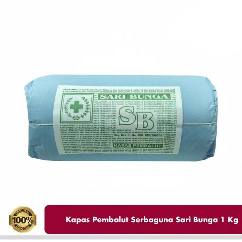 Kapas Pembalut Serbaguna 1kg - Kapas Sari Bunga 1000g