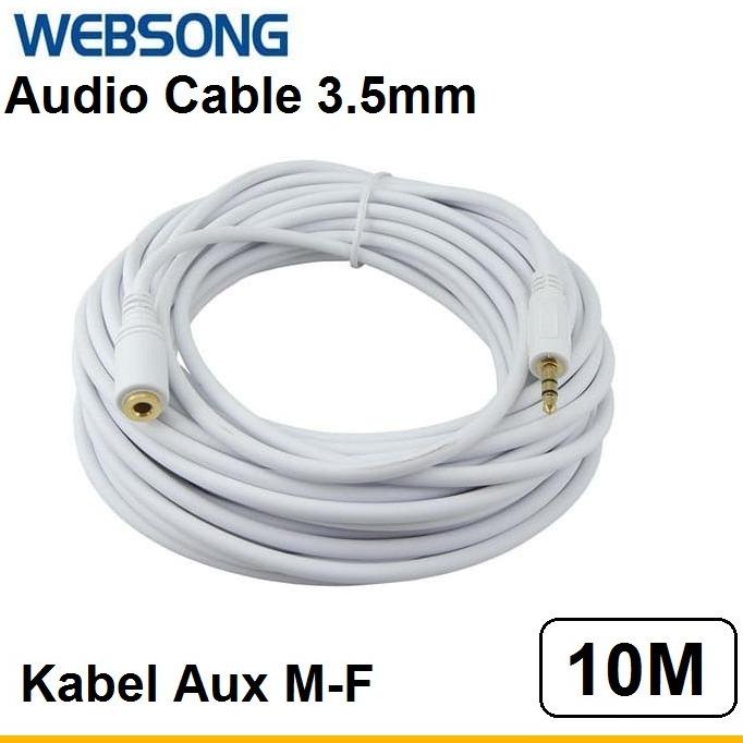 Kabel Sambungan Aux 3.5Mm 10M - Cable Extention Audio 10 Meter Termurah