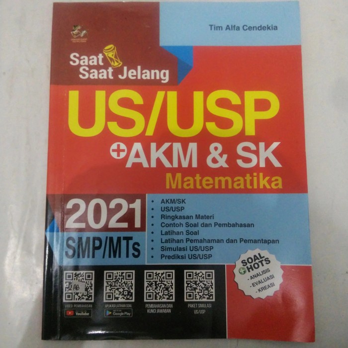 BUKU US/USP AKM DAN SK MATEMATIKA 2021 SMP/MTS