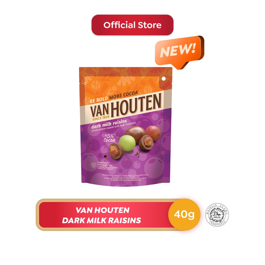 

Van Houten Dark Milk Raisins Dragees 40 g