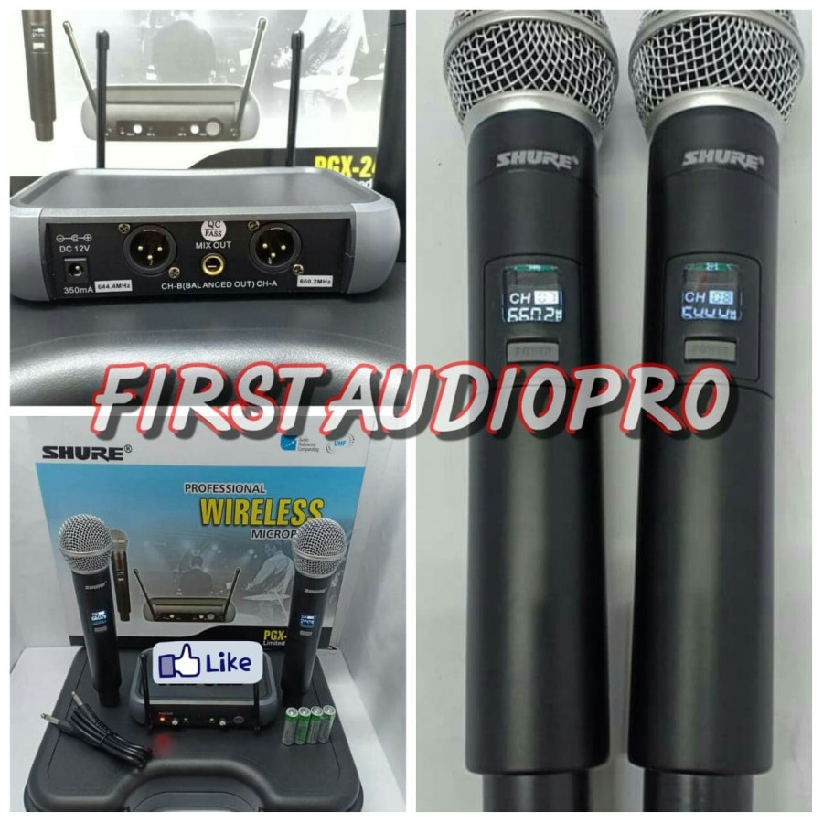 Mic Wireless Shure PGX242 + Koper ( Handeld Mic ) / SHURE PGX242