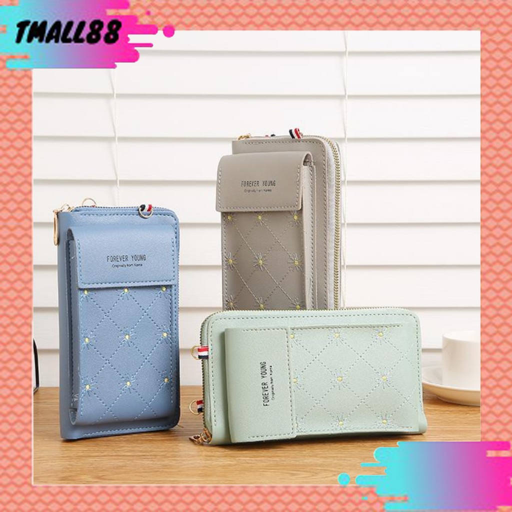 ♥TMALL88♥ Dompet HP Wanita Dompet Panjang Wanita Free Tali Import Real Pict