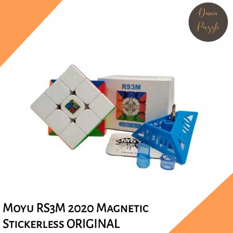 Rubik 3x3 Moyu RS3M 2020 MAGNETIC Stickerless ORIGINAL